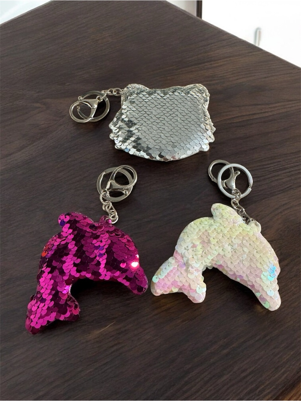 Set of 3 Fluffy Mix Keychains